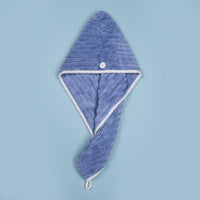 Drying Turban Towel Wrap for Women Fleece Absorbent Material for Adults, Post Bath Morning Routine, 65x25cm