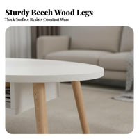 Versatile Use Small Apartment Coffee Table Easy to Clean Minimalist Sofa Side Table Sturdy Construction Living Room Furniture Rounded Edges for Students, Young Adults, Homeowners, Bedroom, Office