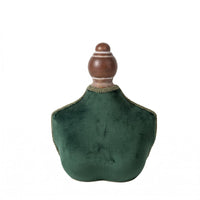 Handmade Vintage-Style Jewelry Bust Decorative Trim Velvet Jewelry Bust Round Base Velvet Necklace Display Stand