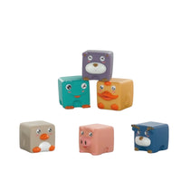 6 Pieces Textured Stacking Blocks with Bag Educational Soft Blocks Safe Building Block Set Bendable for Babies, Infants, Playroom, Bath