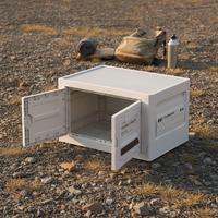 Large Foldable Outdoor Camping Storage Box with Lid, Car Trunk Organizer, Portable Picnic Table