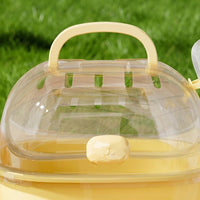 Portable Hamster Cage and Sugar Glider Cage, PP Material Travel Hamster Cage with Transparent Cover, Hamster Portable Travel Cage for Small Pets