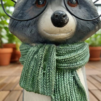 Raccoon Planter Indoor Outdoor Plant Holder Creature Design for Garden Display