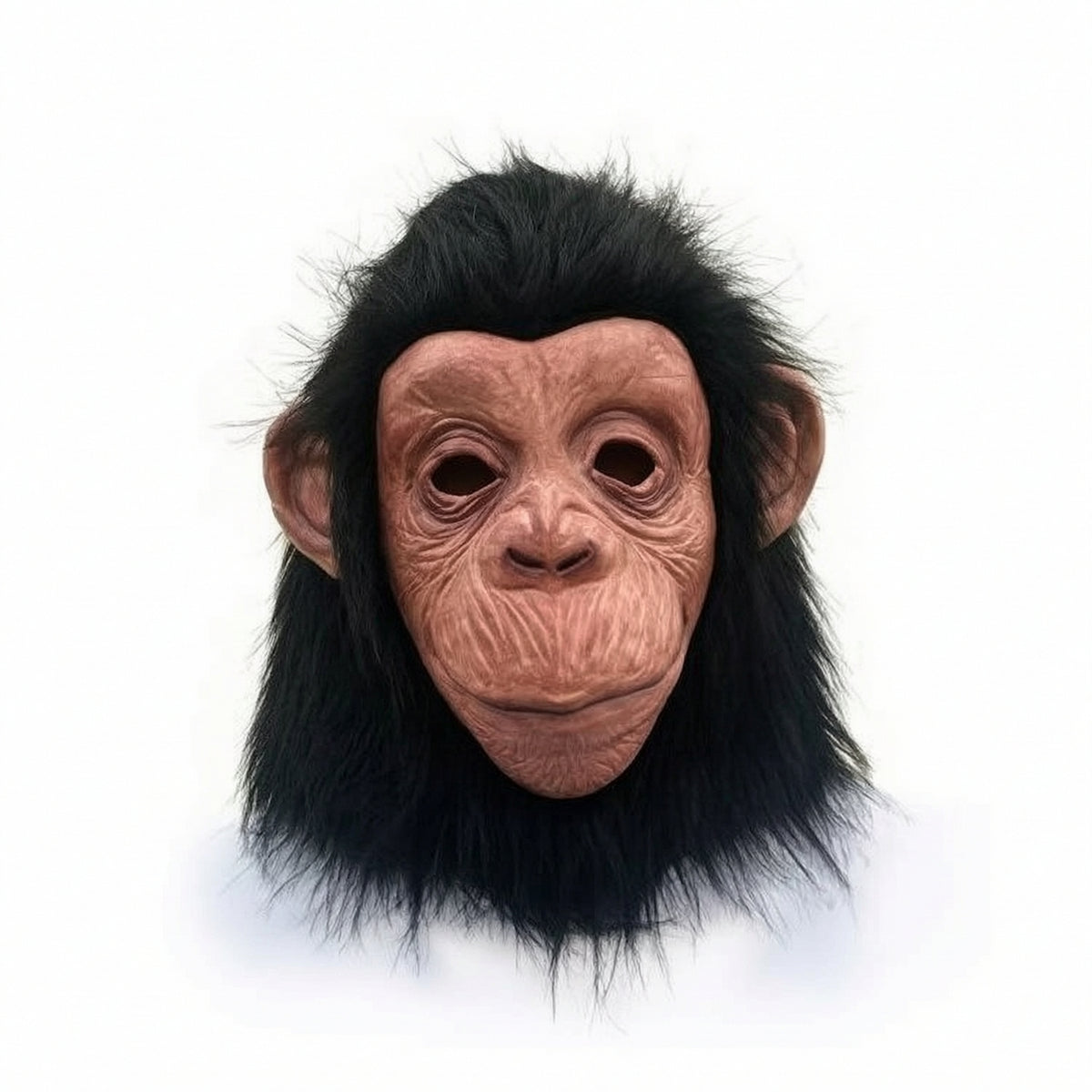 Latex Animal Head Mask with Faux Hair Lifelike Primate Costume Mask Wearable for Adults, Cosplayers, Cosplay