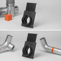Blast Gate Adapter Manual Dust Collection Gate Vacuum Pipe Connector Wide Compatibility Valve Lightweight for Workshop