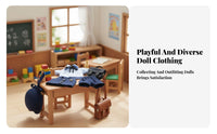4 Pieces Doll Outfit Set Cute Design School Uniform Match Doll Kindergarten Uniform for Collection