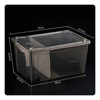 Easy Feeding Entry Plastic Herpetological Breeding Box Stackable Design Transparent Habitat Ventilated Small Pet Container for Breeders