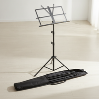 Portable Folding Music Stand for Guitar Guzheng and Other Instruments, Adjustable Height, with Carry Bag