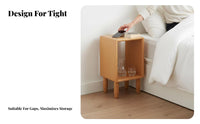 Modern Minimalist Design dual-level circular table Nordic design 2-Tier Round Stand Space-Saving Nightstand multipurpose Use for Apartment Dwellers, Homeowners, Students, Living Room, Bedroom, Small Spaces, Entryway