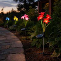 Solar Lycoris Radiata Flower Garden Lights Outdoor LED Simulation Waterproof Landscape Lawn Lamp