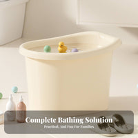Thickened Sturdy Material Toddler Bathing Tub Easy to Clean Sit-in Infant Bathtub Gentle Rounded Edges for Babies, Kids