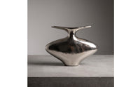 Aluminum Vase Reflective Metal Vase Contemporary for Shelf