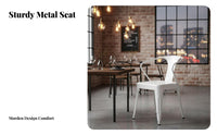With Armrests utilitarian Armchair Supportive Backrest Metal Chair long-lasting Construction Seating Furniture Easy to Clean for Interior Designers, Business Owners, Restaurant, Dining Room, Kitchen, Lounge