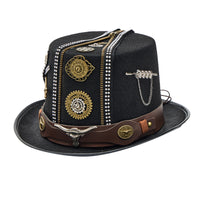 Steampunk Top Hat Cosplay Steampunk Hat with Gears Easy to Wear Costume Headwear for Cosplayers, Actors, Halloween