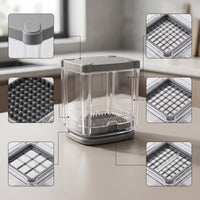 Kitchen Prep Tool with Container Enclosed Fruit Cubing Tool Countertop French Fry Cutter for Home Cooks, Meal Prep, Kitchen, Small Kitchens