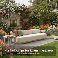 Weather-withstandant 4-Piece Sofa Set Luxury Design Outdoor Furniture sturdy Frame Patio Seating Thick pads for Families, Homeowners, Entertainers, Terrace, Backyard, Balcony, waterfront