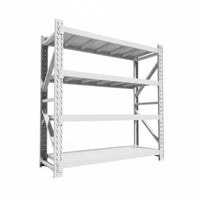 High Load Capacity Warehouse Storage Shelf Thickened Steel Heavy Duty Storage Rack Sturdy Construction Heavy Duty Shelving Unit Stable Structure for Storeroom, Basement