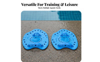 2 Pieces Flexible Material Webbed Swimming Gloves Lightweight Webbed Swim Gloves Hydrodynamic Design for Children, Swimmers, Snorkeling