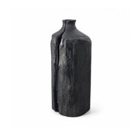 Wooden Vase Imperfection-Appreciating Bottle Vase Minimalist Flower Holder for Essentials-Focused Decorators, Tea Room
