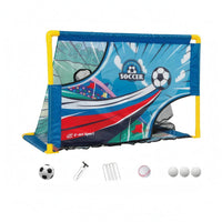 Multi Training Aim Ground Stakes Throwing and Kicking Net Yellow Frame Sports Gear for Children, Backyard