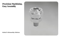 Long-Lasting Stainless Steel Swivel Nozzle Connector Wear-Resistant Universal Angle Adjustment Spray Head for Dust Suppression