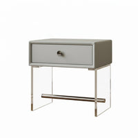 Transparent Design Sofa Side Table Minimalist design Waterfall Side Table Space-Saving Nightstand Sturdy Construction for Apartment Dwellers, Homeowners, Students, Bedroom, Small Spaces, Living Room, Office