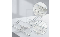 Clear Bike Rack with Adjustable Tire Slots Indoor Acrylic Bike Stand Modern Two-Wheeler Parking Stand Stable for Cyclists, Commuters, Garage
