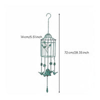 Birdcage Wind Chime Ornamental Wind Chime with Bell Outdoor for Patio, Balcony