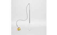 Cat Teaser Rod with Crustacean Lure Interactive Retractable Feline Teaser Rod Toy Detachable for Cats