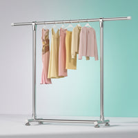Clothes Air-Dry Rack with Wheels Extendable Garment Rack with Wheels Adjustable Furniture for Families, Laundry Room, Balcony, Apartment