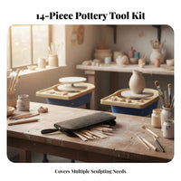 14 Pieces 14-Piece Clay Modeling Tool Set Variety of Shapes for Home Studio