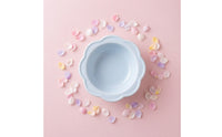 Ceramic Cat Bowl with Stand Ergonomic Design Flower Shaped Pet Food Dish Whisker Friendly Ceramic Bowl with Stand for Cats, Small Dogs