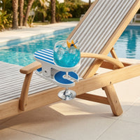 Clamp-on Cup Holder Compact Attachable Drink Holder Space-Saving for Armrest, Sofa, Patio