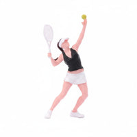 Scene Display Hand Painted Tennis Couple Tennis Mini Figures Tabletop Figure Set for Model Collectors, Hobbyists
