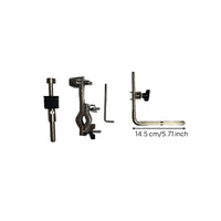 Metal Extension Arm with Clamp Sturdy Drum Hardware Mounting Kit Heavy-Duty Drum Clamp with L-Rod Stable for Drummers