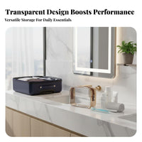 Transparent Makeup Bag Large Capacity Clear PVC Travel Pouch Portable Clear Toiletry Bag for Journeyers, Students, Vacation, Business Trip, Suitcase