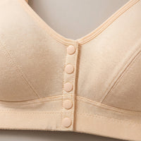 Women's Front Fastening Bras for Plus Size Ladies, Minimizing Design with Adjustable Straps, Soft Polyester