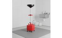 34L Oil Drain Pan Large Capacity Mobile Oil Drainage Container Deep Funnel