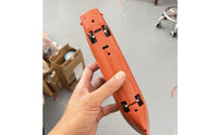 Molded Details Pull-Back Destroyer Toy Gray and Orange Destroyer Model Toy Plastic Pull-Back Warship Detailed