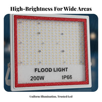LED Floodlight High Brightness LED Flood Light Weather Resistant Waterproof Exterior Floodlight for Construction Site, Workshop, Warehouse