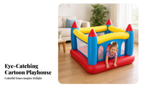 Castle-Style Jump House Arched Openings Inflatable Jump House Outdoor Play Equipment Colorful for Children
