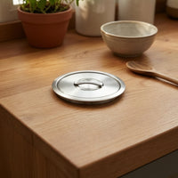 Round Pot Lid with Handle Shallow Dome Stainless Steel Lid Long-Lasting Pan Lid Replacement for Home Cooks