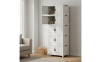 Foldable Storage Cabinet Space-Saving Installation Storage Rack Large Capacity Foldable Cabinet for Students, Apartment, Dorm Room