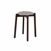 Space-Saving Stackable Round Stool Minimalist Design Backless Seat Long-Lasting Construction Household Furniture Stable for Families, Homeowners, Students, Dining Room, Kitchen, Small Apartments, Party