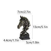 Horse Head Sculpture Carved Horsehead Sculpture Vintage-Vintage-Themed Horse Head Bust for Equestrian Lovers, Living Room, Bookshelf