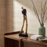 Golfer Figurine Dark Foundation Tabletop Golfer Contemporary Home Decor for Golfers, Office Display