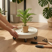 Plant Tray with Wheels Easy to Move Rolling Tray with Wheels Sturdy Furniture Mover for Indoor Garden, Patio