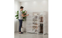 Shoe Rack with Dust Cover Space Saving Multi-Tier Shoe Rack Large Capacity for Students, Entryway, Dorm Room, Closet