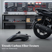 Custom Look Motorcycle Rear Mudguard Easy Installation Rear Wheel Mudguard Long-Lasting Carbon Fiber Pattern Mudguard Shock Resistant