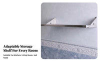 Wall-Mounted Shelf Set Space-Saving Inverted Bracket Shelf Long-Enduringing Sturdy Construction for Homeowners, Kitchen